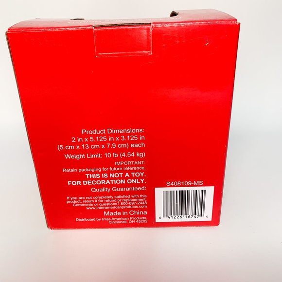 NEW in box flat top silver stocking holders (set of 2) - Picture 3 of 5